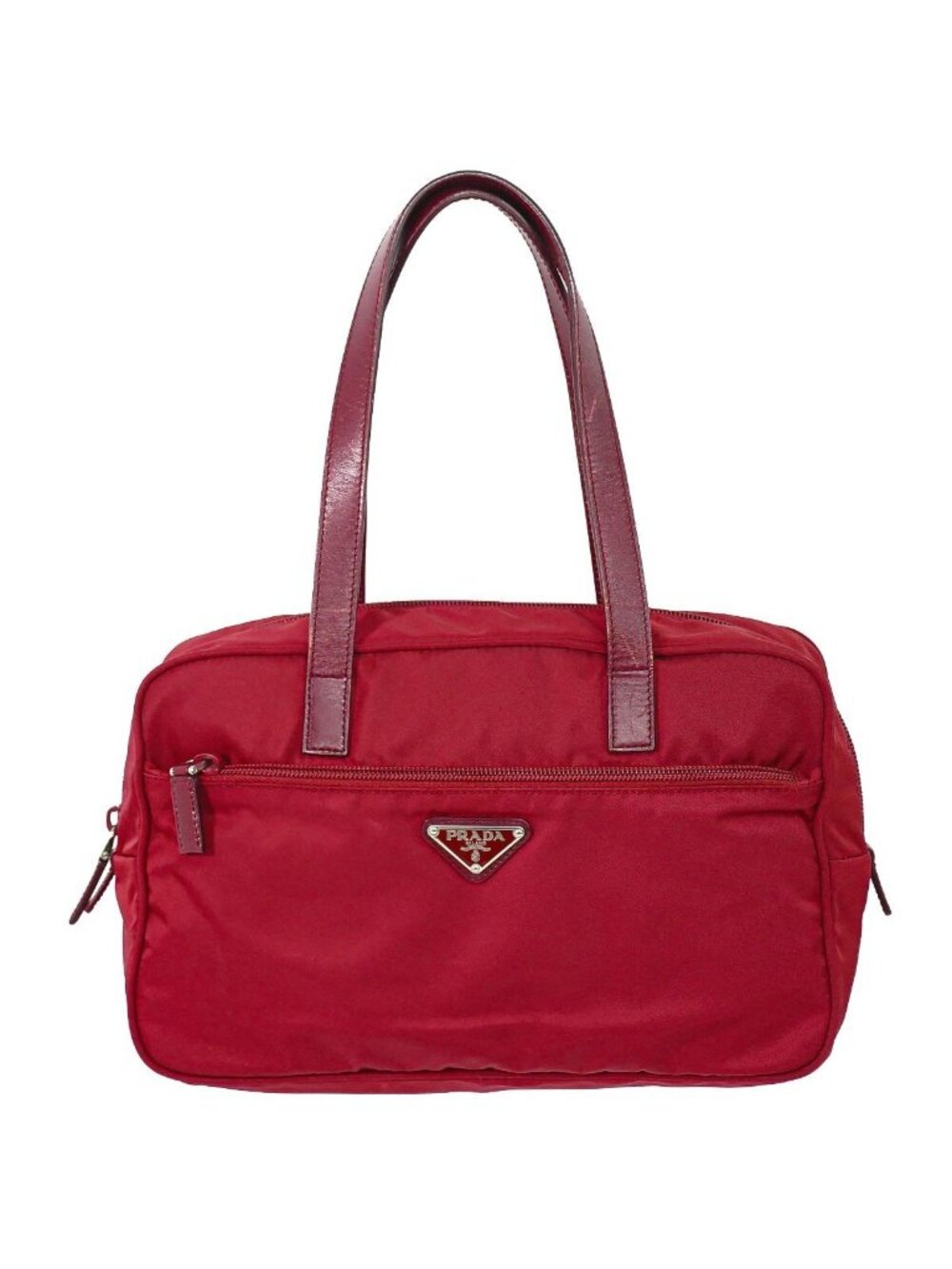 Prada Nylon Tote Bag Red